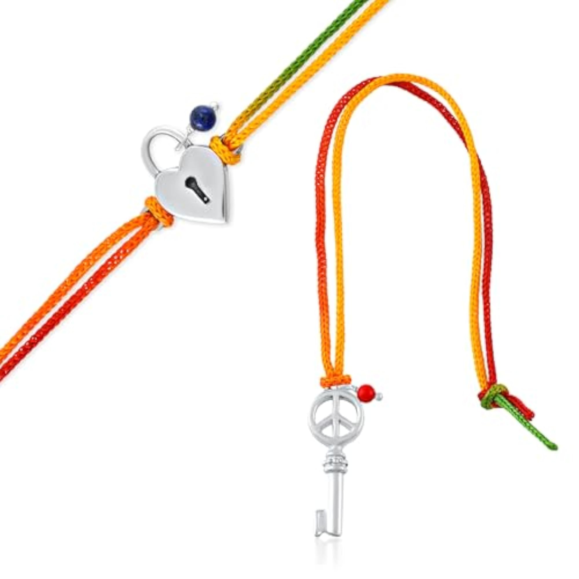 925 Silver Rakhi Combo Set for Bhaiya & Bhabhi, Gift Ready